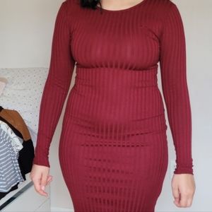 Wine Red Dress